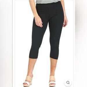 Intro. Love The Fit Capri Legging Pants with Tummy Control, Black, Size L